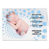 義理の息子と娘男の赤ちゃんおめでとう (正面横)