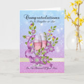 義理の息子と娘結婚の誓願の更新カード カード (黄色い花)