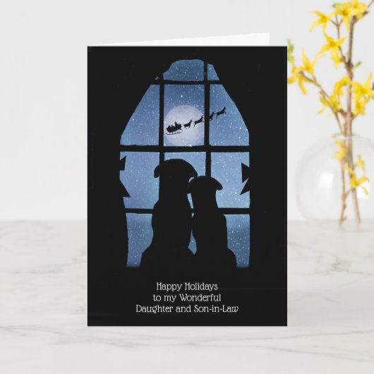 義理の息子と娘 カード (黄色い花)