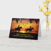 義理の息子と娘 カード (黄色い花)