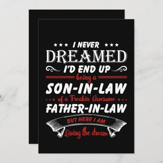 義理の息子と義理の父親の関係は永遠に続く サンキューカード (正面/裏面)