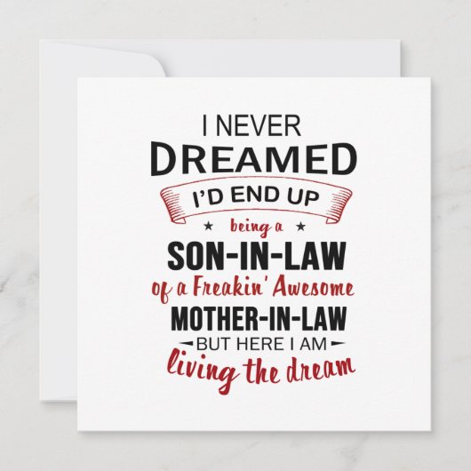 義理の息子になるとは夢にも思っていなかった 招待状 (正面)