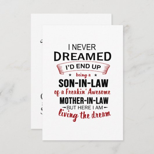 義理の息子になるとは夢にも思わなかった エンクロージャーカード (正面/裏面)