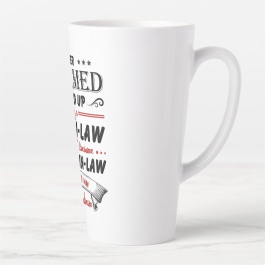 義理の息子になるとは夢にも思わなかった カフェラテマグ (右)