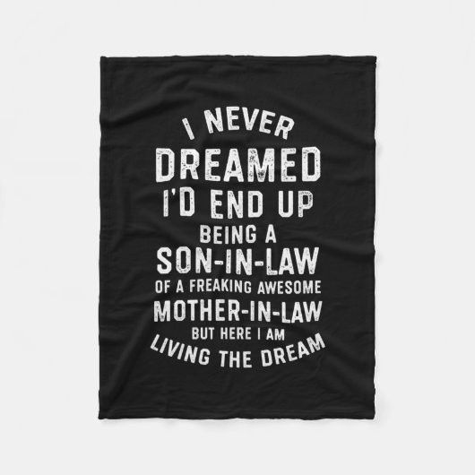 義理の息子になるとは夢にも思わなかった フリースブランケット (正面)