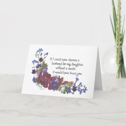 義理の息子のすべての行事グリーティングカード サンキューカード (正面)