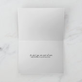 義理の息子のためのブラックレザー誕生日 カード (内部)