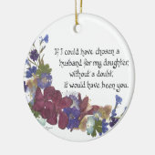 義理の息子のギフト セラミックオーナメント (左)