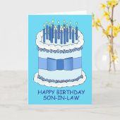 義理の息子のハッピーバースデー カード (黄色い花)