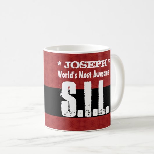 義理の息子の世界の最も素晴らしく赤く黒くグランジな3 コーヒーマグカップ (正面右)