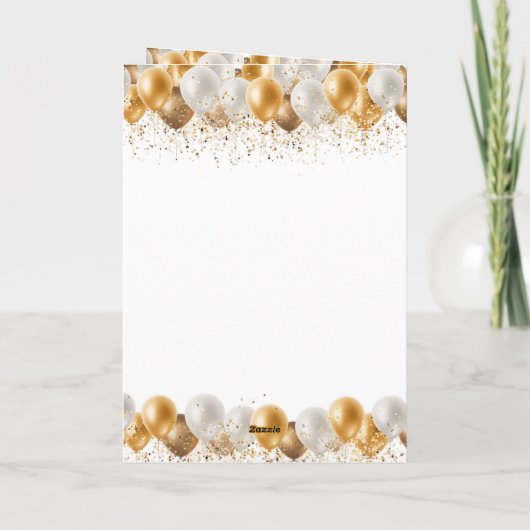 義理の息子の娘結婚が記念日の風船に カード (裏面)