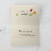 義理の息子の宗教三葉人の感謝祭 シーズンカード (内部)