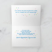 義理の息子の宗教誕生日の吹祝球 カード (内部)