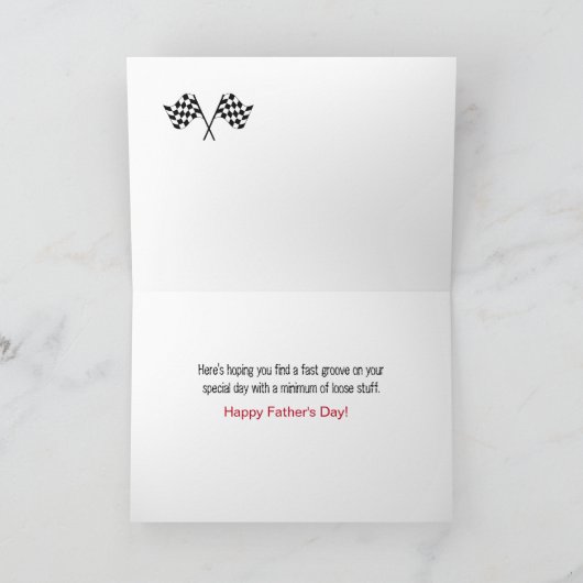 義理の息子の市販車の競争のための父の日 カード (内部)