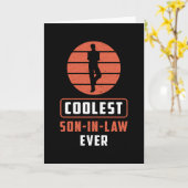 義理の息子の息子素晴らしギフト誇りを持った最高のアイディア カード (黄色い花)