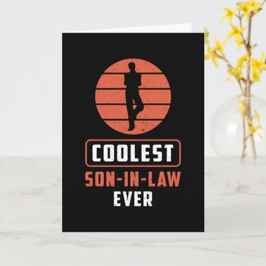 義理の息子の息子素晴らしギフト誇りを持った最高のアイディア カード (黄色い花)