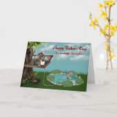 義理の息子の挨拶状のための父の日 カード (黄色い花)