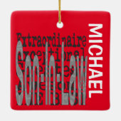 義理の息子の法外カスタム者 セラミックオーナメント (裏面)