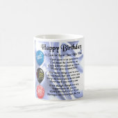 義理の息子の詩-ハッピーバースデーのデザイン コーヒーマグカップ (中央)