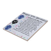 義理の息子の詩-第40誕生日のデザイン タイル (側面)