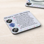 義理の息子の詩-第50誕生日のデザイン コースター (左側)