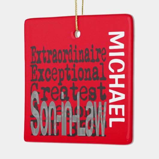 義理の息子の超常的なセラミックカスタムオーナメント セラミックオーナメント (左)