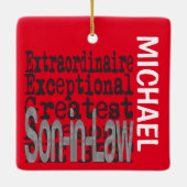 義理の息子の超常的なセラミックカスタムオーナメント セラミックオーナメント (裏面)