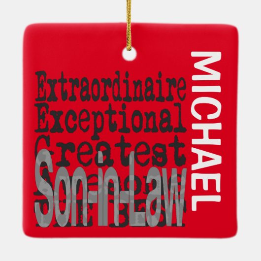 義理の息子の超常的なセラミックカスタムオーナメント セラミックオーナメント (裏面)