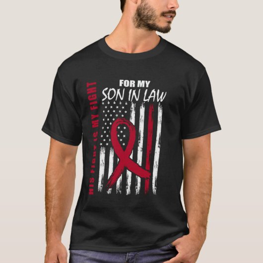 義理の息子の闘病 多発性骨髄腫 Tシャツ (正面)