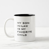 義理の息子はお気に入りの子モダンカスタム ツートーンマグカップ (左)
