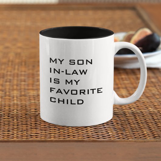 義理の息子はお気に入りの子モダンカスタム ツートーンマグカップ