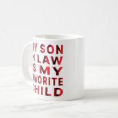 義理の息子は子お気に入りのだ コーヒーマグカップ (正面左)