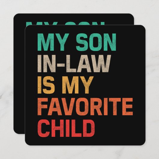 義理の息子は子お気に入りのだ 招待状 (正面/裏面)