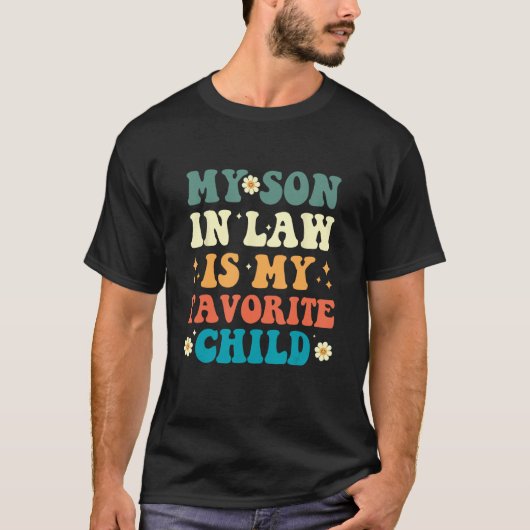 義理の息子は子お気に入りのレトロおもしろいだ Tシャツ (正面)