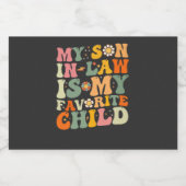 義理の息子は子お気に入りのレトロGroovy リキュールボトルラベル (シングルラベル)