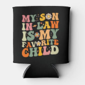 義理の息子は子お気に入りのレトロGroovy 缶クーラー (正面)