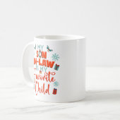 義理の息子は子お気に入りの家おもしろいだ コーヒーマグカップ (正面左)