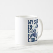 義理の息子は子お気に入りの家おもしろいだ コーヒーマグカップ (正面右)