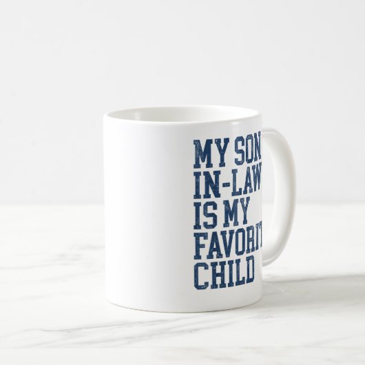 義理の息子は子お気に入りの家おもしろいだ コーヒーマグカップ (正面右)