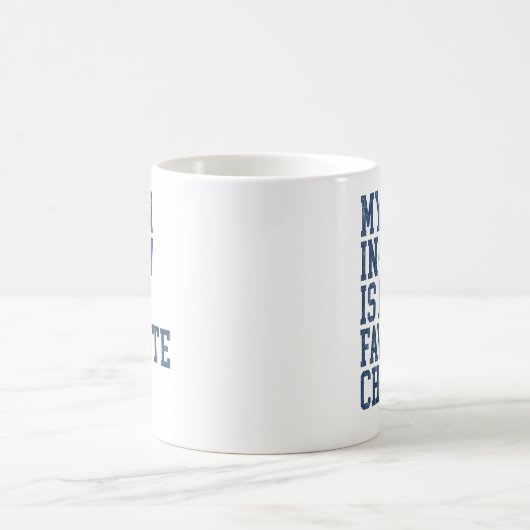 義理の息子は子お気に入りの家おもしろいだ コーヒーマグカップ (中央)