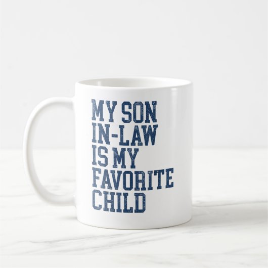 義理の息子は子お気に入りの家おもしろいだ コーヒーマグカップ (左)