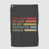 義理の息子は子お気に入りの家おもしろいだ ゴルフタオル (正面)