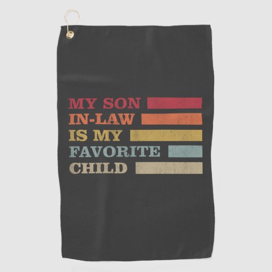 義理の息子は子お気に入りの家おもしろいだ ゴルフタオル (正面)