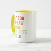 義理の息子は子お気に入りの家おもしろいだ マグカップ (正面左)