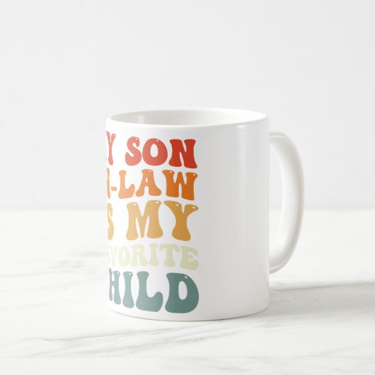 義理の息子は子お気に入りの家の溝だ コーヒーマグカップ (正面右)