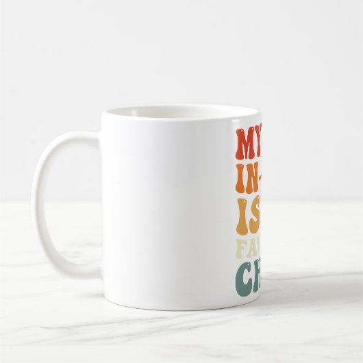 義理の息子は子お気に入りの家の溝だ コーヒーマグカップ (左)