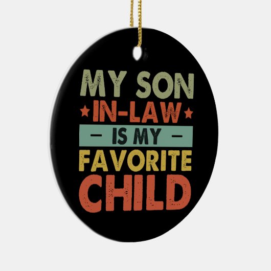 義理の息子は子お気に入りの家の溝だ セラミックオーナメント (右)