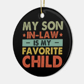 義理の息子は子お気に入りの家の溝だ セラミックオーナメント (左)