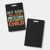 義理の息子は子お気に入りの家の溝だ バッジ (正面＆裏面)