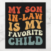 義理の息子は子お気に入りの家の溝だ ワインラベル (シングルラベル)